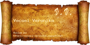 Vecsei Veronika névjegykártya