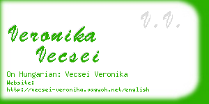 veronika vecsei business card